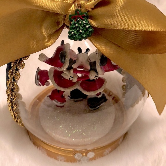 Disney Parks Santa Mickey & Minnie Globe Xmas Ornament - Picture 6 of 7